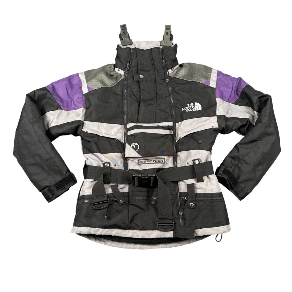 The North Face Steep Tech Scot Schmidt Ski Jacket Mens Small Black Gray Purple